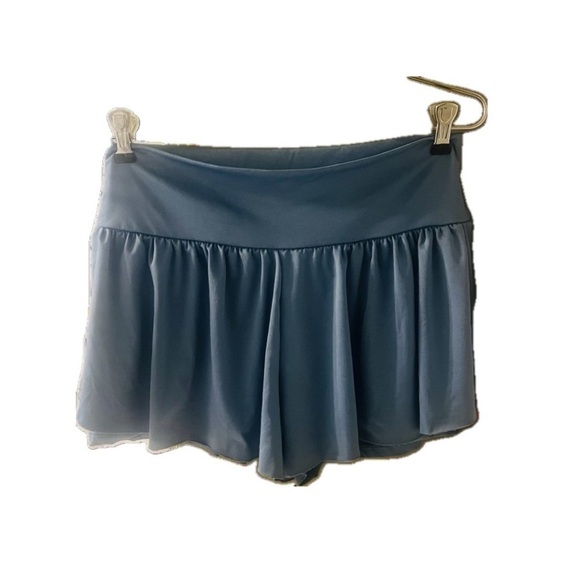 sweet hearts Pants - Sweet Hearts Blue Flowy Skort | Women’s Small High Waist Lounge| Dance | Tennis